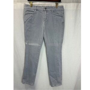 Black and White Slim Ankle Pants Size 6 | Stretch Print Casual Workwear